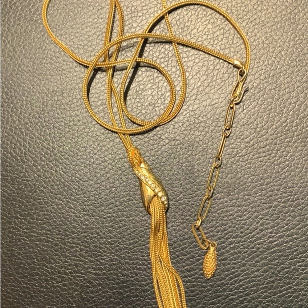 Vintage Pennino Gold Tassel Necklace